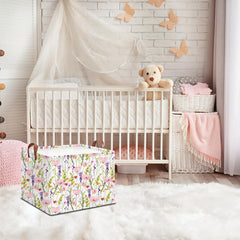 HKEC rectangle storage basket pattern showcases a cute animal design ideal for nursery