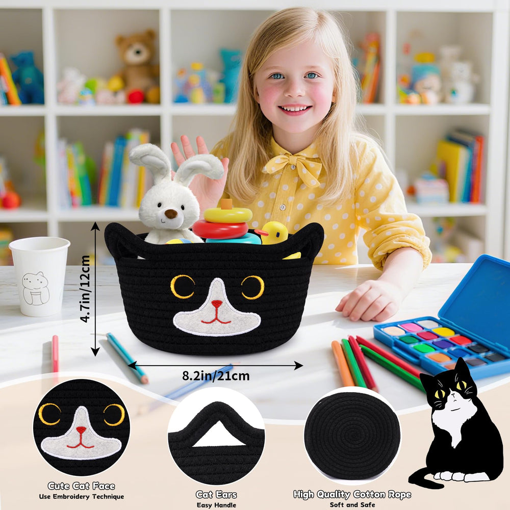 Hkojewp cat basket foldable soft rope material saves space in nurseries.