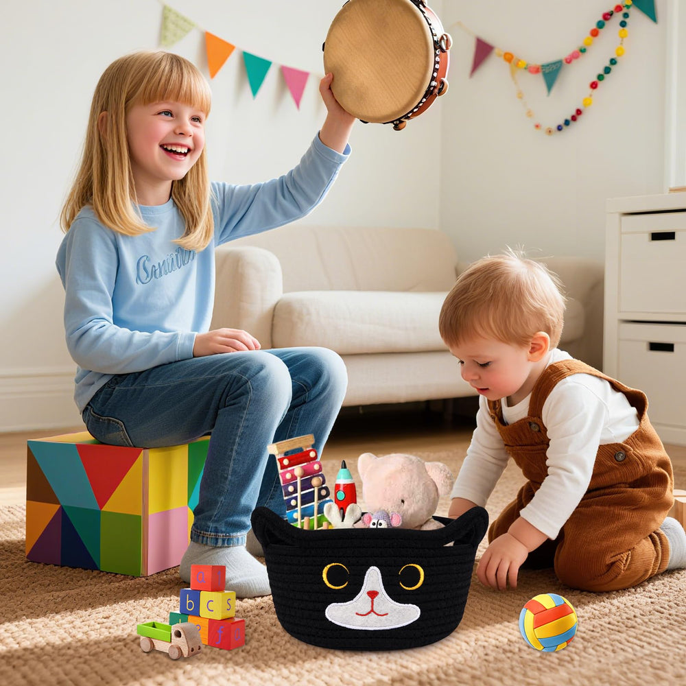 Hkojewp cat basket small storage, ideal for towels, cosmetics, and small items.