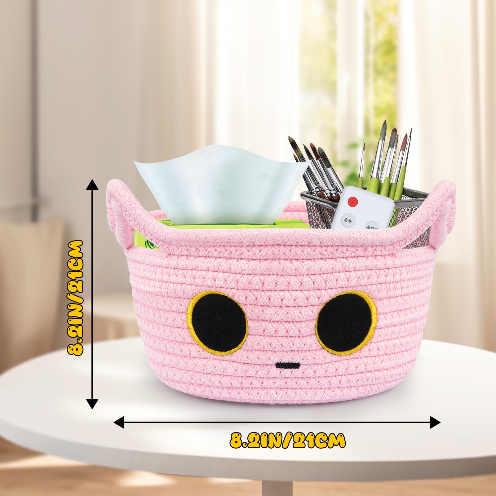 Hkojewp cat toy organizer basket keeps living space tidy
