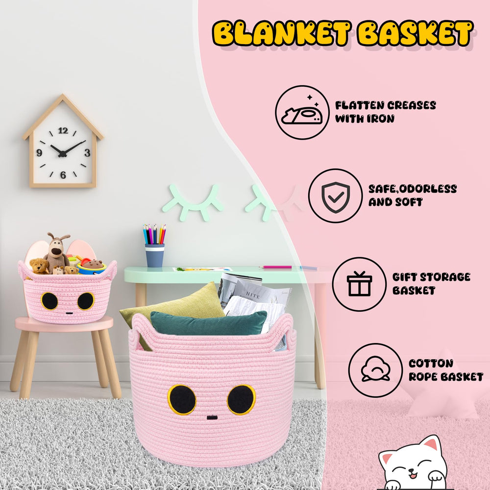 Hkojewp foldable cotton basket ideal for compact storage