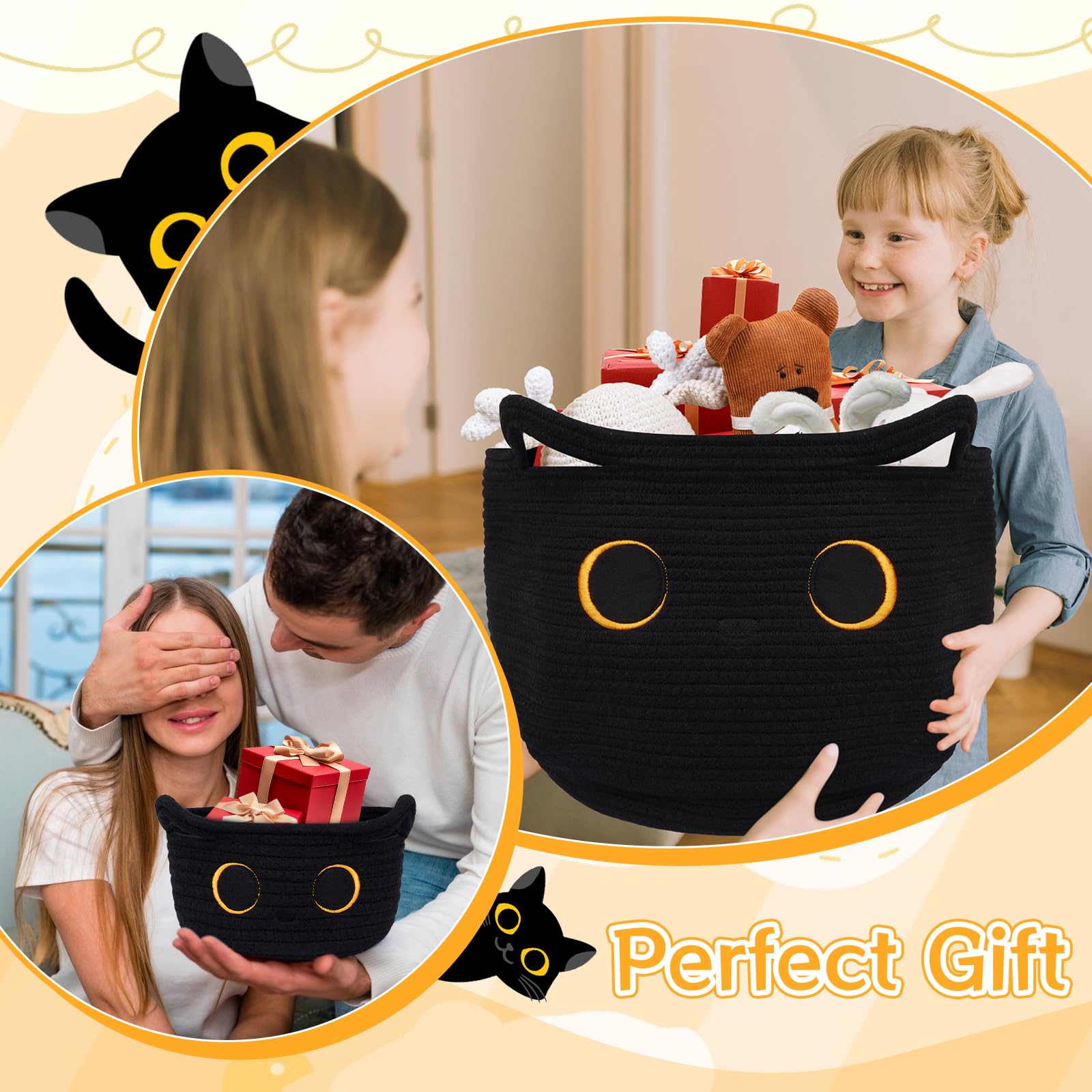 Hkojewp gift-ready storage baskets pack for gifting and organization