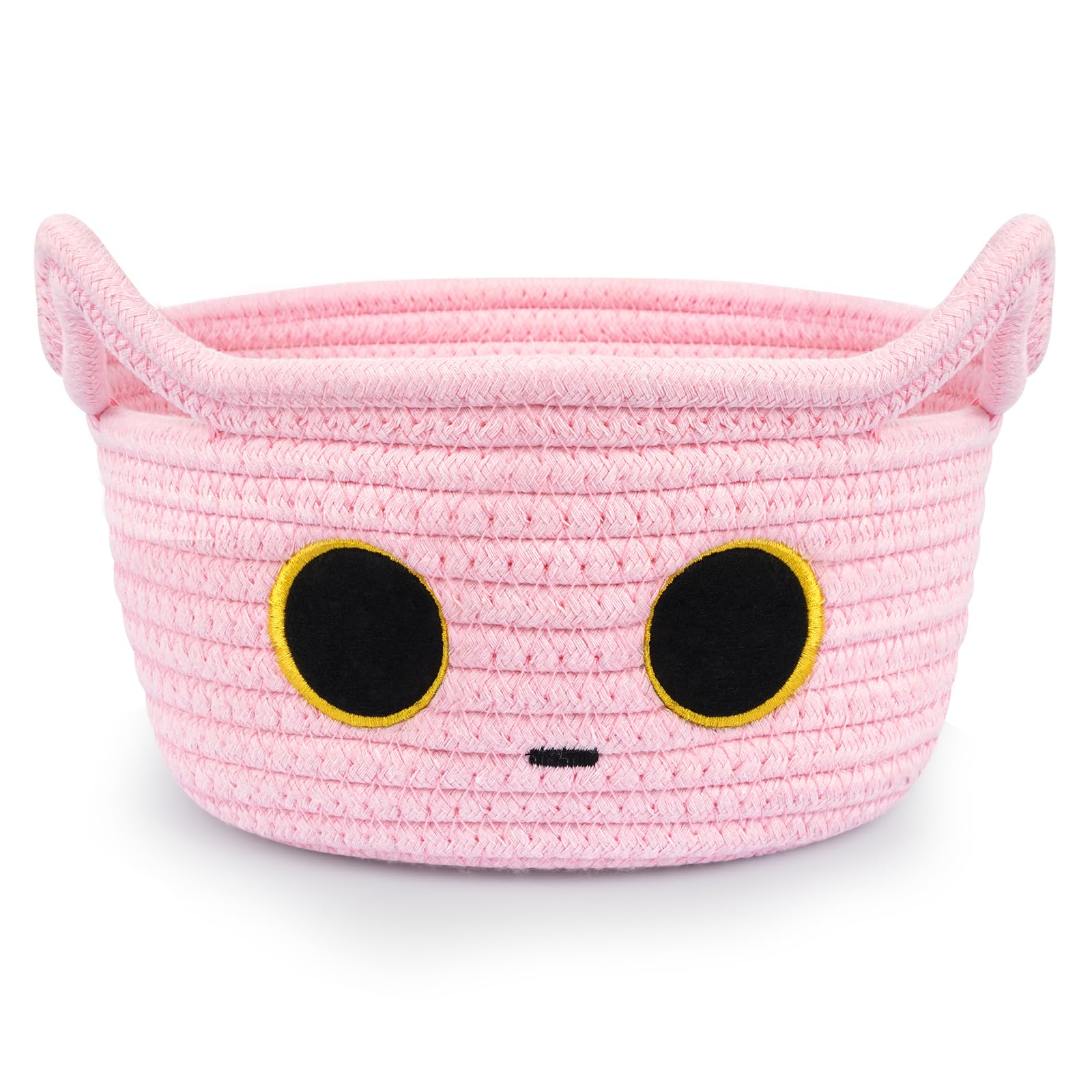 Hkojewp small storage cat basket with ears keeps toys neatly organized