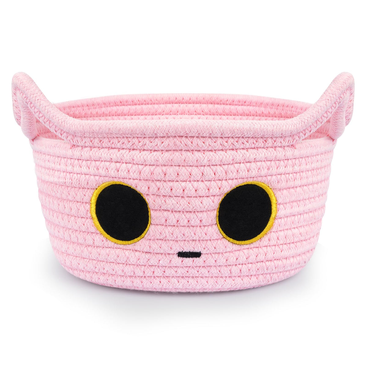 Hkojewp small storage cat basket with ears keeps toys neatly organized