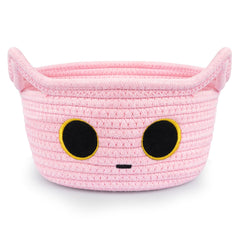 Hkojewp small storage cat basket with ears keeps toys neatly organized