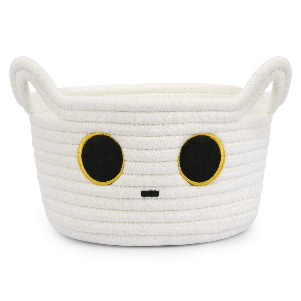 Hkojewp small storage cat basket with ears for tidy nursery organization