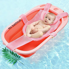 HKSICHENGKEJI baby bath seat mat features soft mesh for gentle bathing.