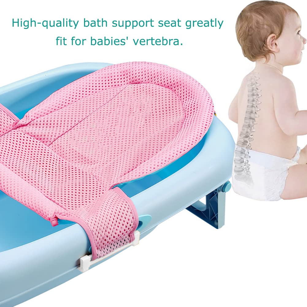 HKSICHENGKEJI baby bath seat mesh adjustable buckles keep baby secure