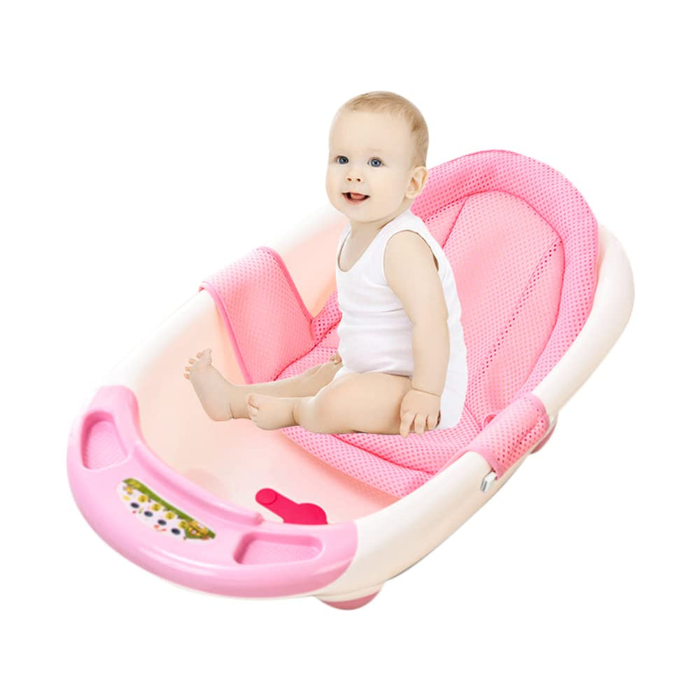 HKSICHENGKEJI baby bath seat mesh folded for compact storage after baths
