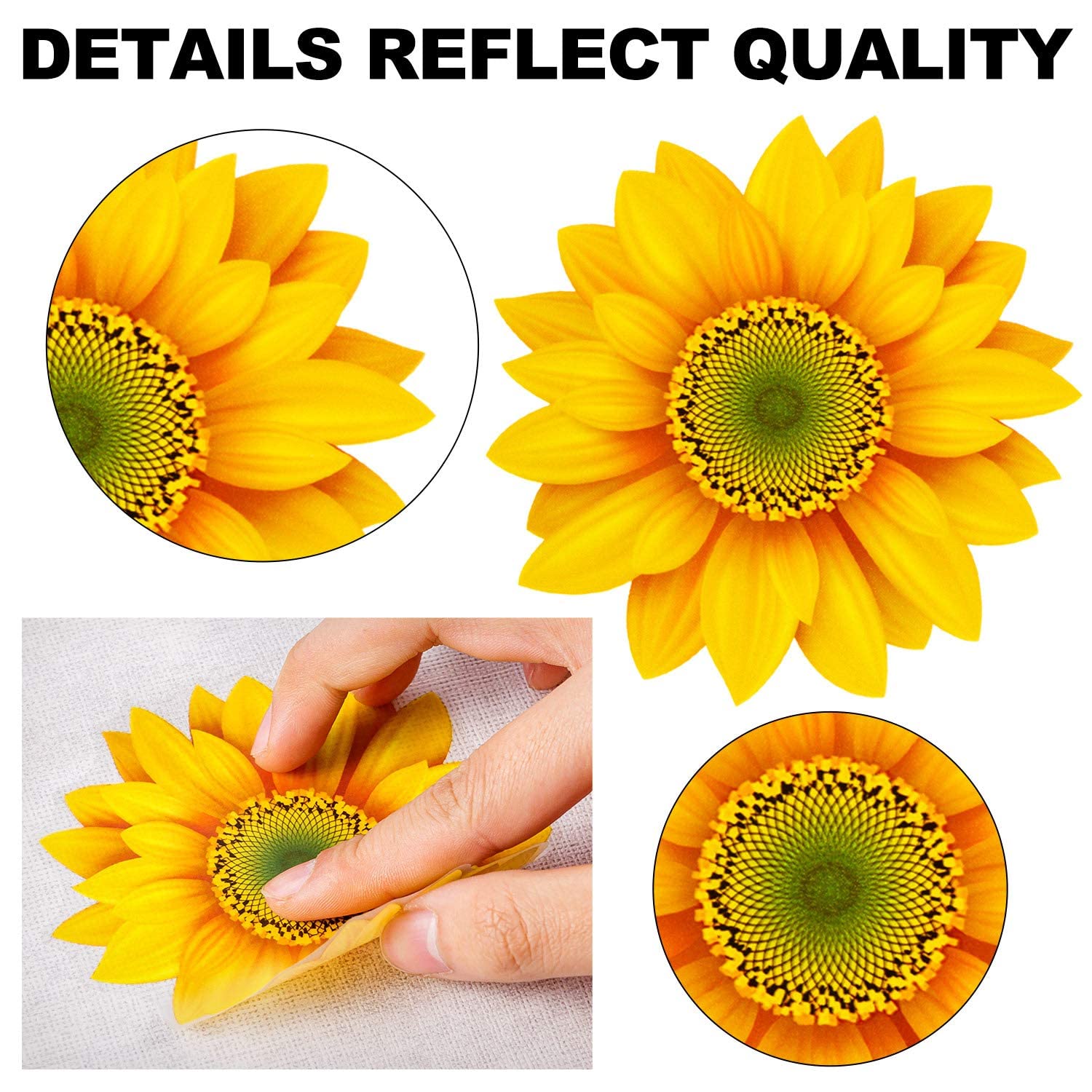 HLARTNET sunflowers stickers in multiple sizes create a focal point.