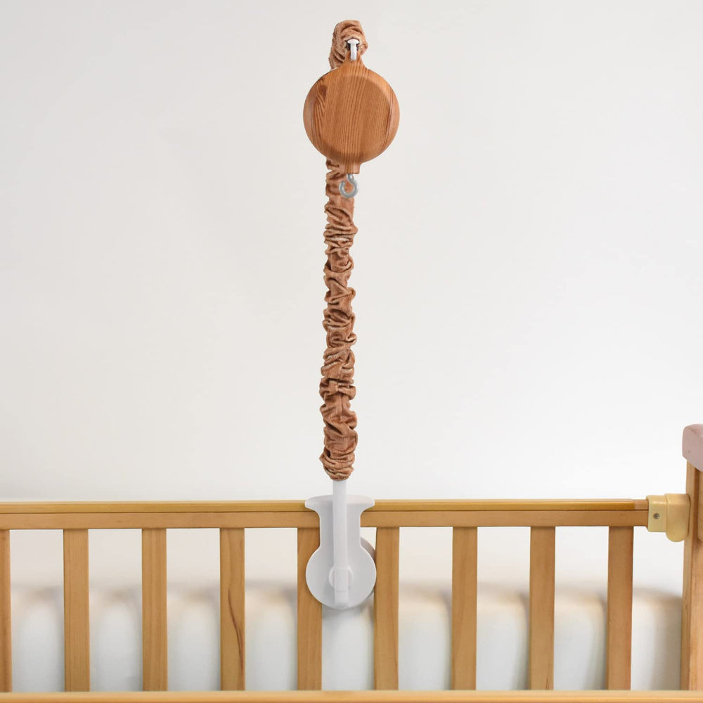 HLEEDUO baby mobile arm includes easy assembly for compact cribs and bassinet setup.