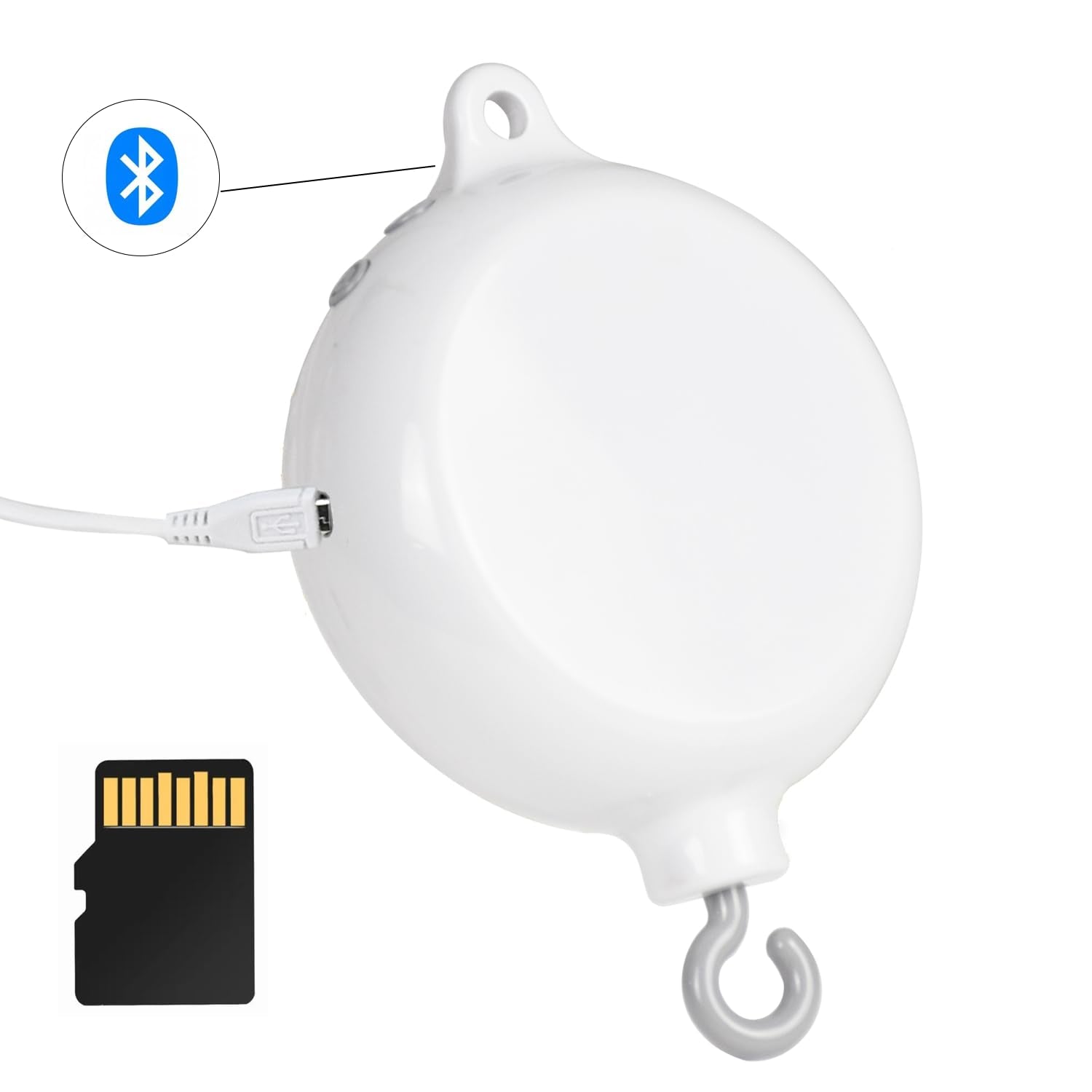 HLEEDUO crib mobile rotating hook demonstrates steady, smooth motion for visual tracking.