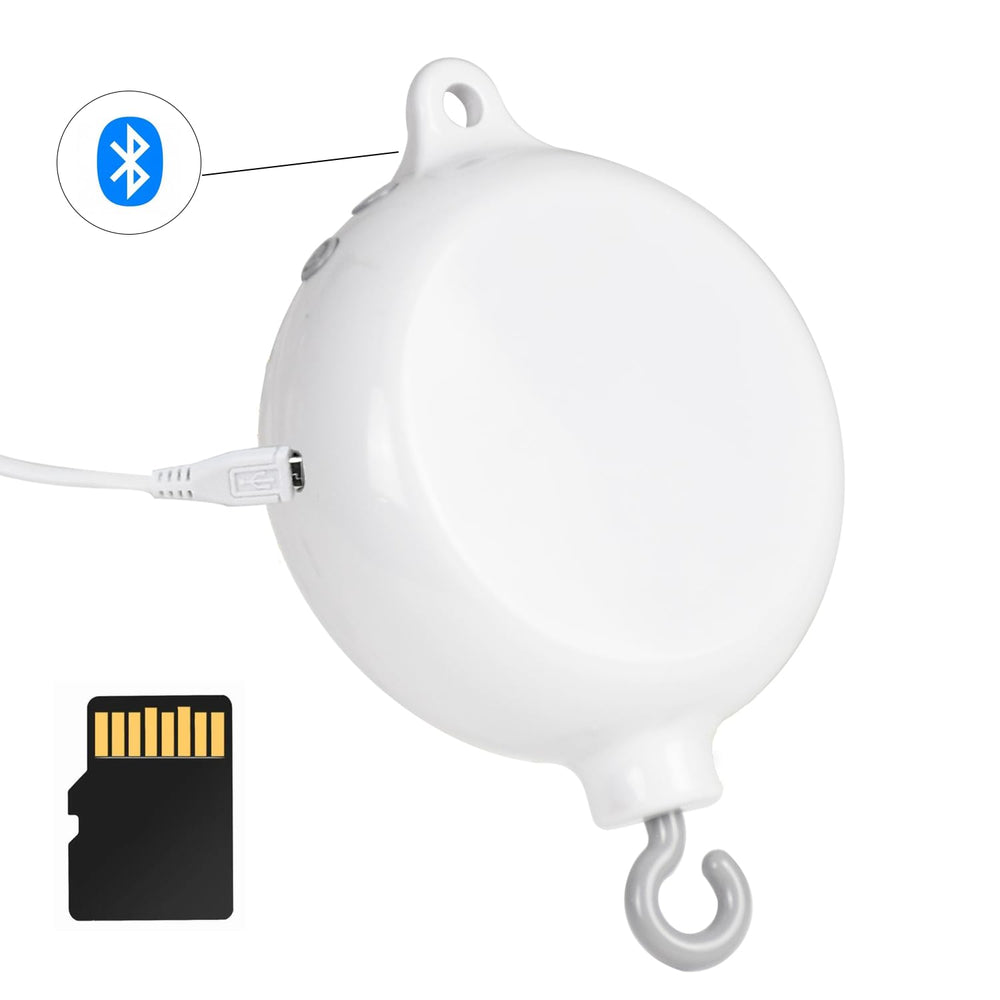 HLEEDUO crib mobile rotating hook demonstrates steady, smooth motion for visual tracking.