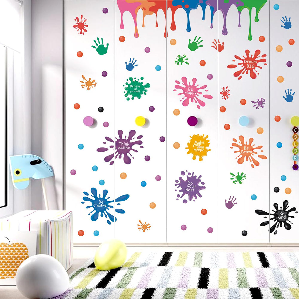 HLNIUC 46-piece wall sticker set offers versatile growth mindset art for walls.