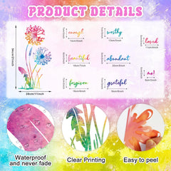 HLNIUC dandelion wall art features uplifting words for bedroom motivation.