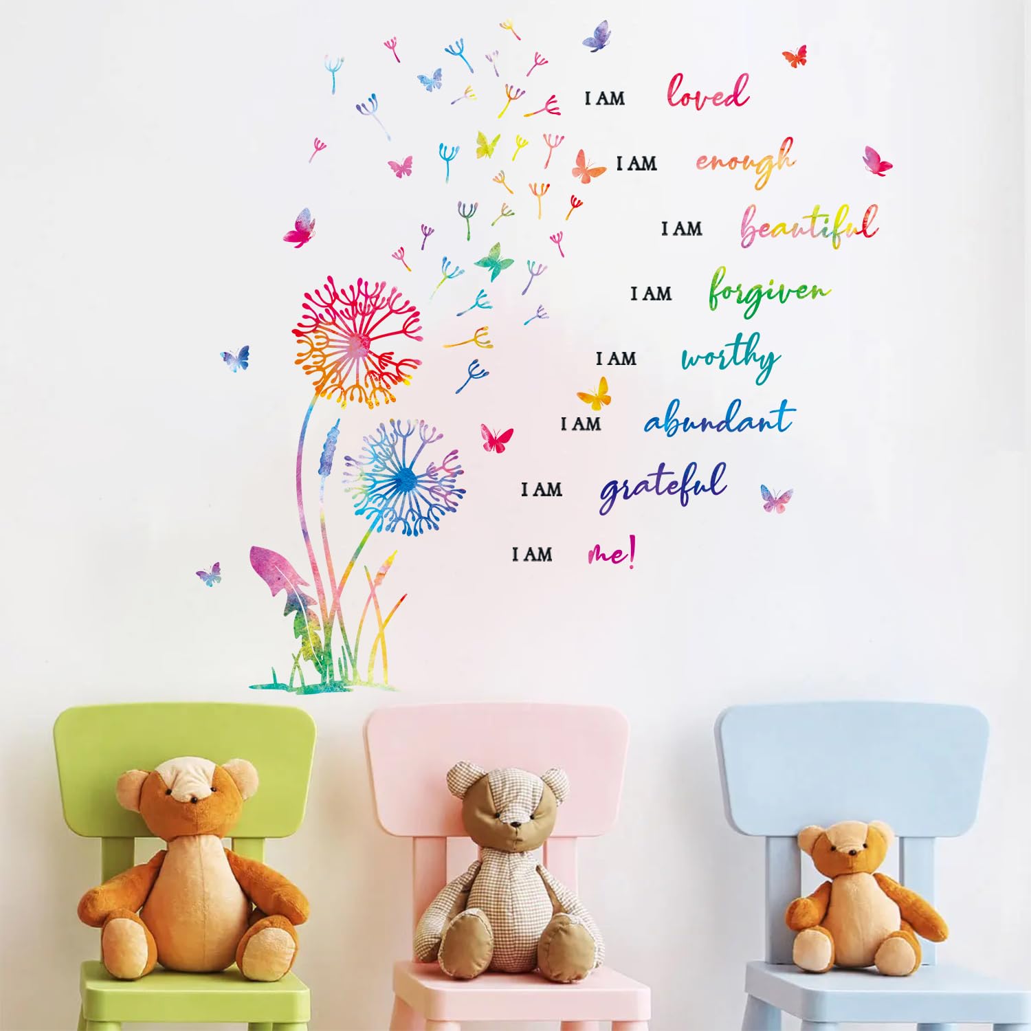 HLNIUC gift-ready wall sticker set brightens birthdays and holidays.