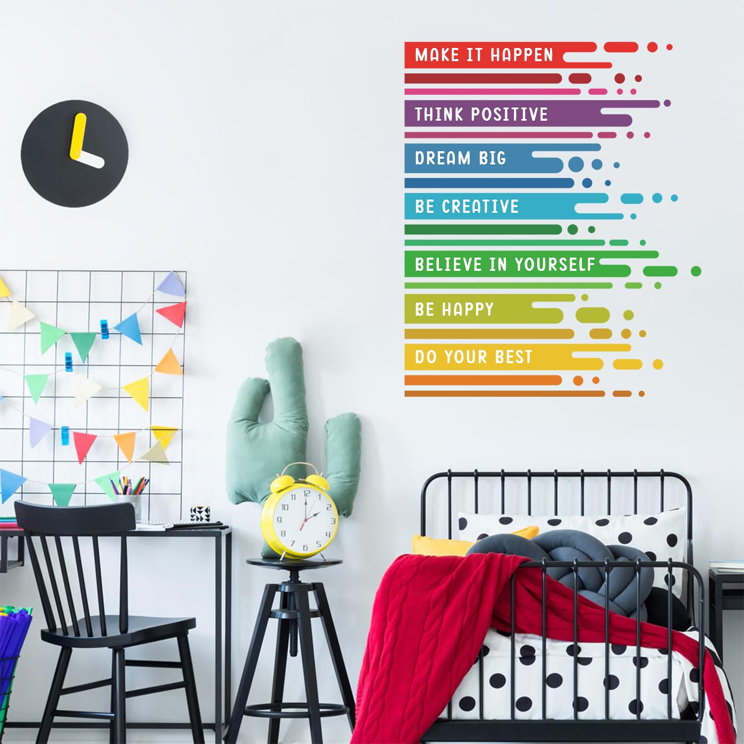 HLNIUC inspirational quotes classroom decal brightens study spaces and encourages growth mindsets.