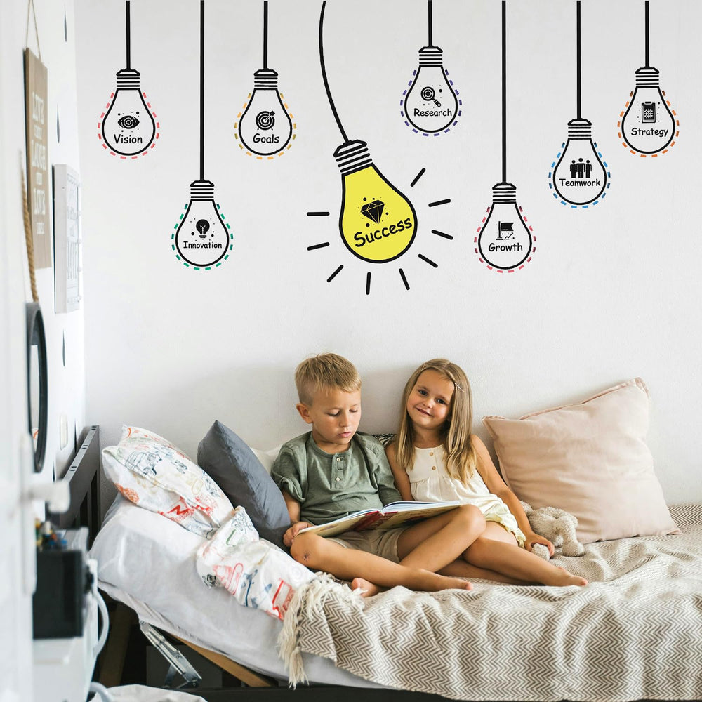 HLNIUC wall decal shows inspirational words pattern for office productivity and collaboration.