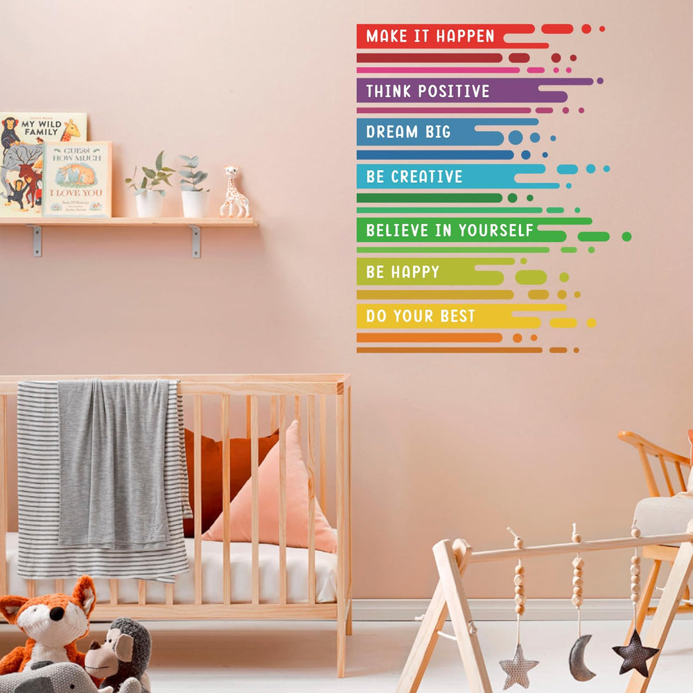 HLNIUC watercolor design wall sticker adds soft art to playrooms and bedrooms.