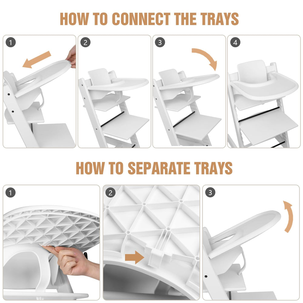 HLVEIN Tripp Trapp Tray compatibility with V2 and beyond for Stokke chairs.