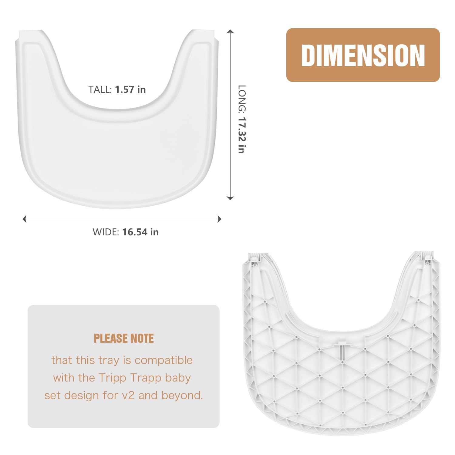 HLVEIN BPA-free tray is easy to clean and resists spills during meals.