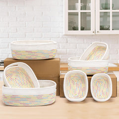 HLWDFLZ baskets stackable for space-saving storage in any room.