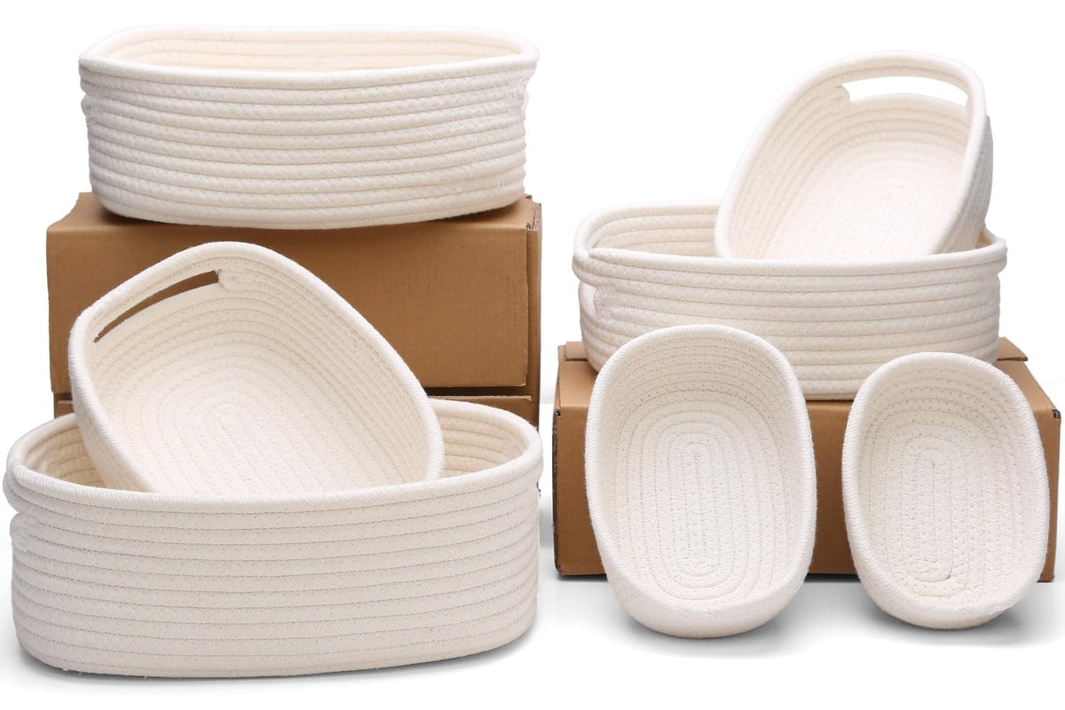 HLWDFLZ seven-basket set arranged for organized storage and stylish decor