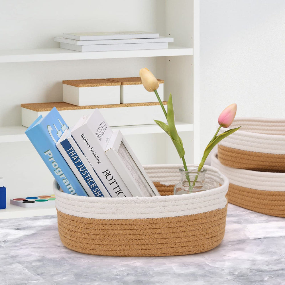 HLWDFLZ basket set with handles for easy transport.