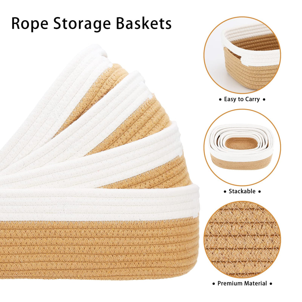 HLWDFLZ basket set stackable design maximizes space.