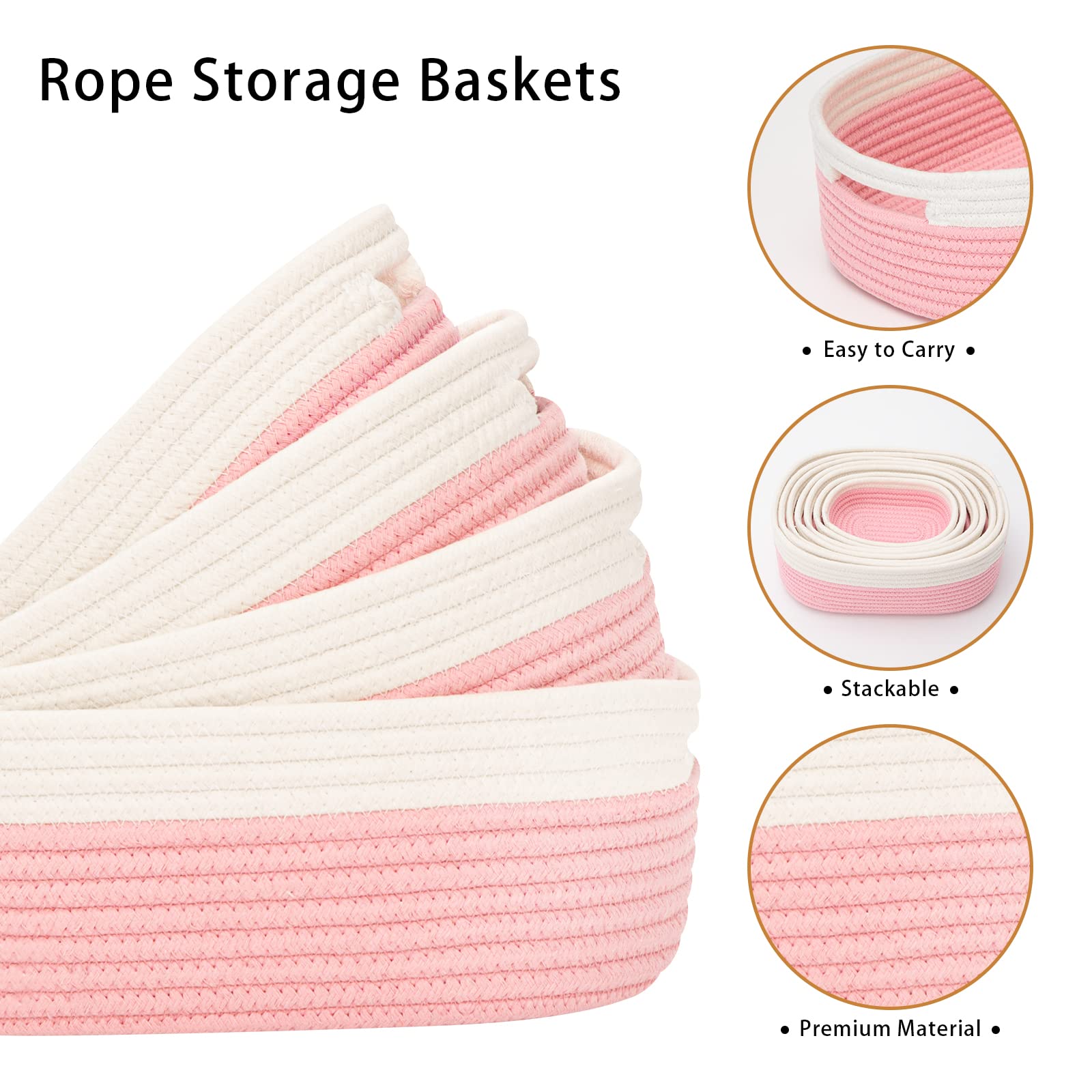 HLWDFLZ stackable basket with handles for easy transport and space-saving setup