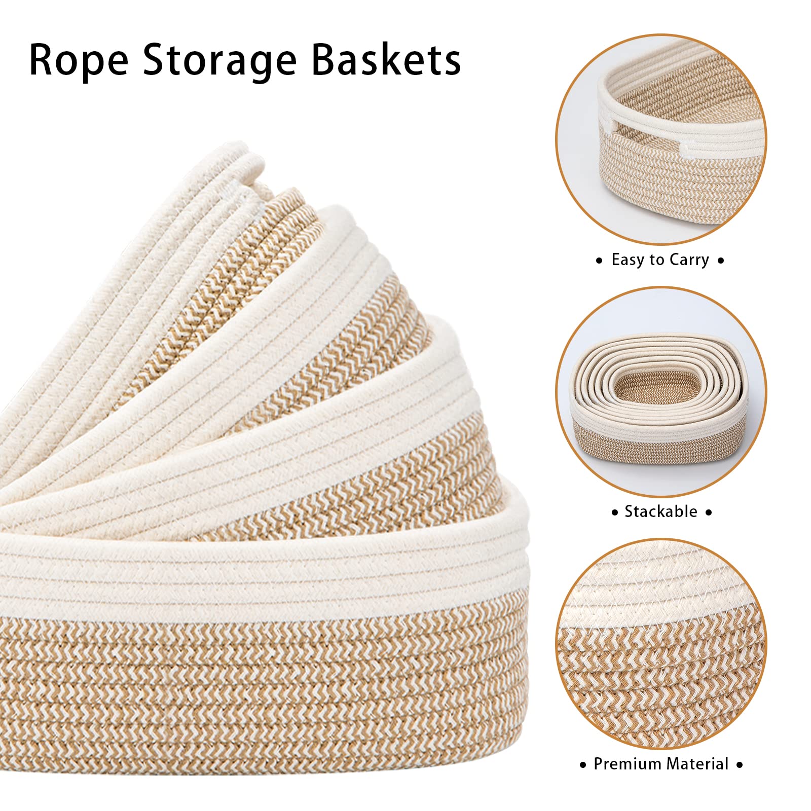 HLWDFLZ basket set shown stacked to maximize vertical home storage.