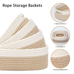 HLWDFLZ basket set shown stacked to maximize vertical home storage.