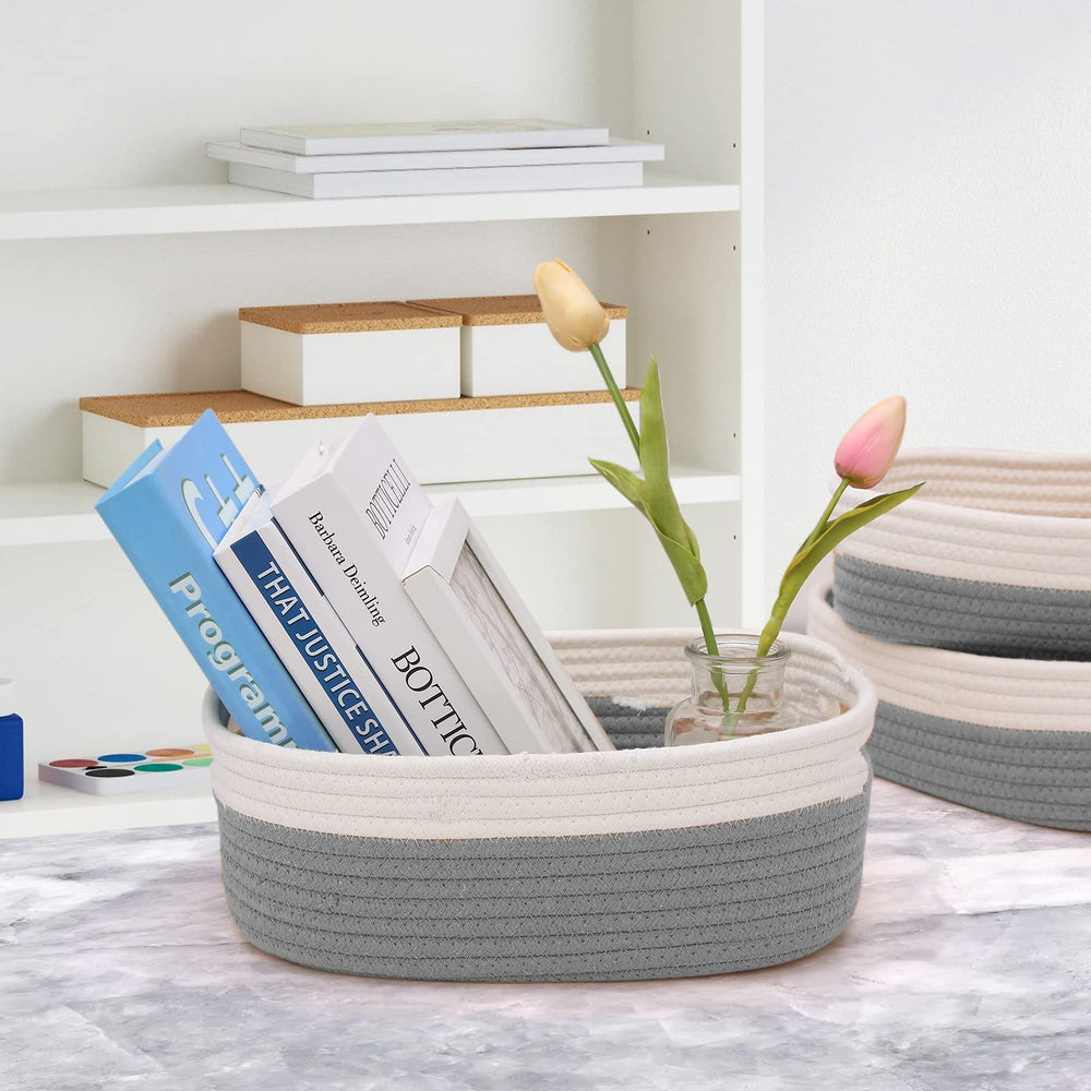 HLWDFLZ bathroom organizer basket for towels and toiletries.
