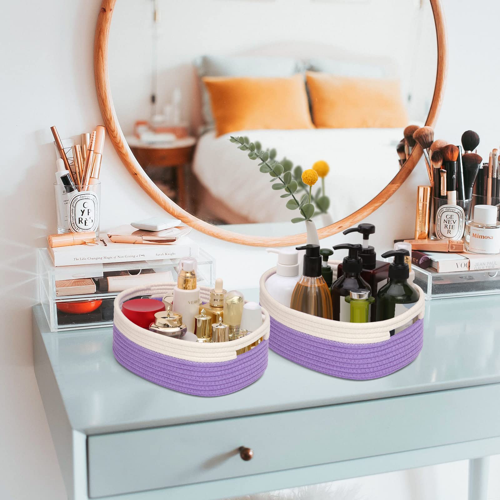 HLWDFLZ built-in handles make carrying baskets between rooms effortless.