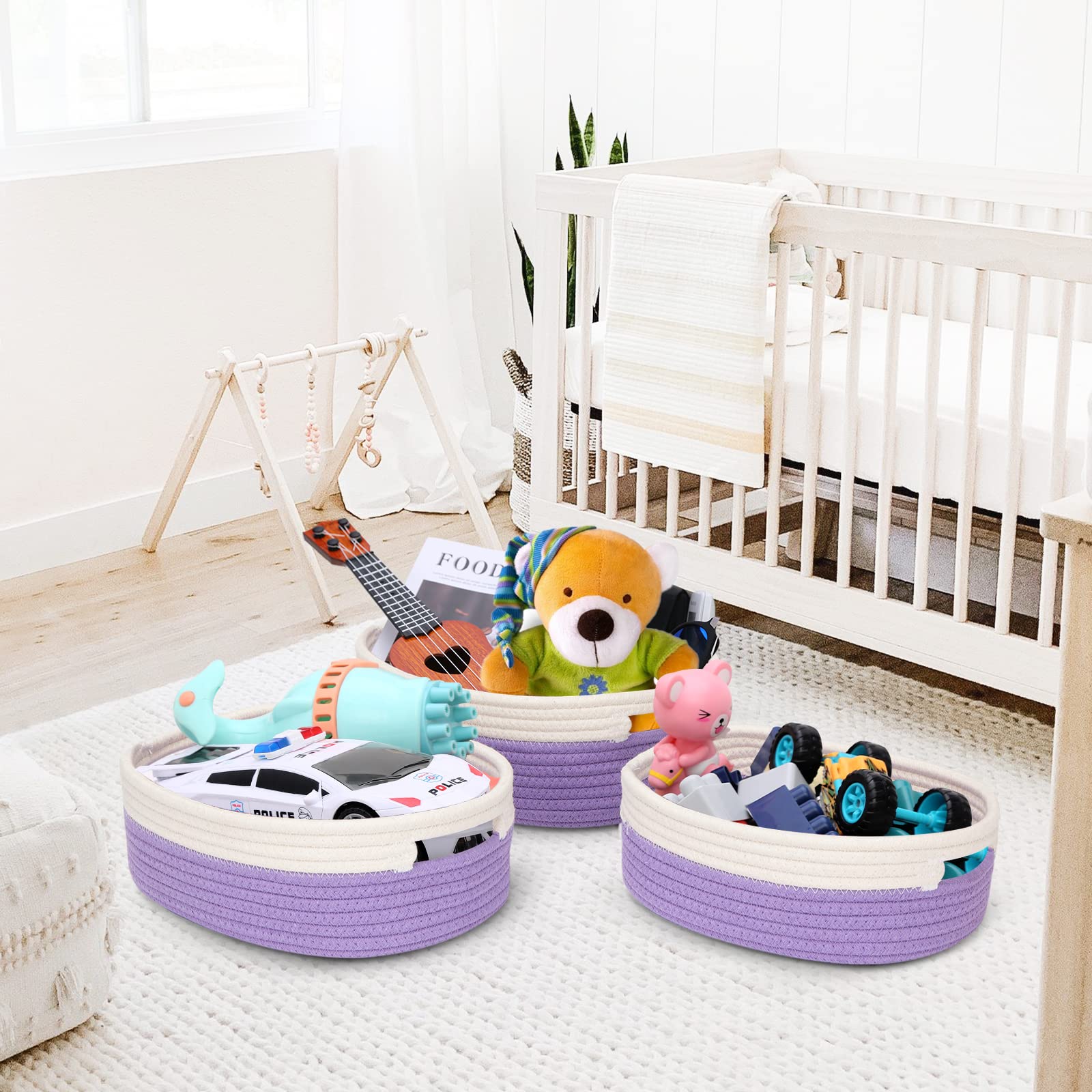 HLWDFLZ double-stitched rope basket protects against wear and rips over time.