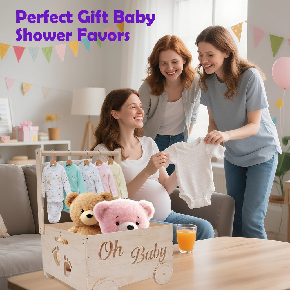 HMAZAE neutral rustic design adds charming unisex décor for baby showers.