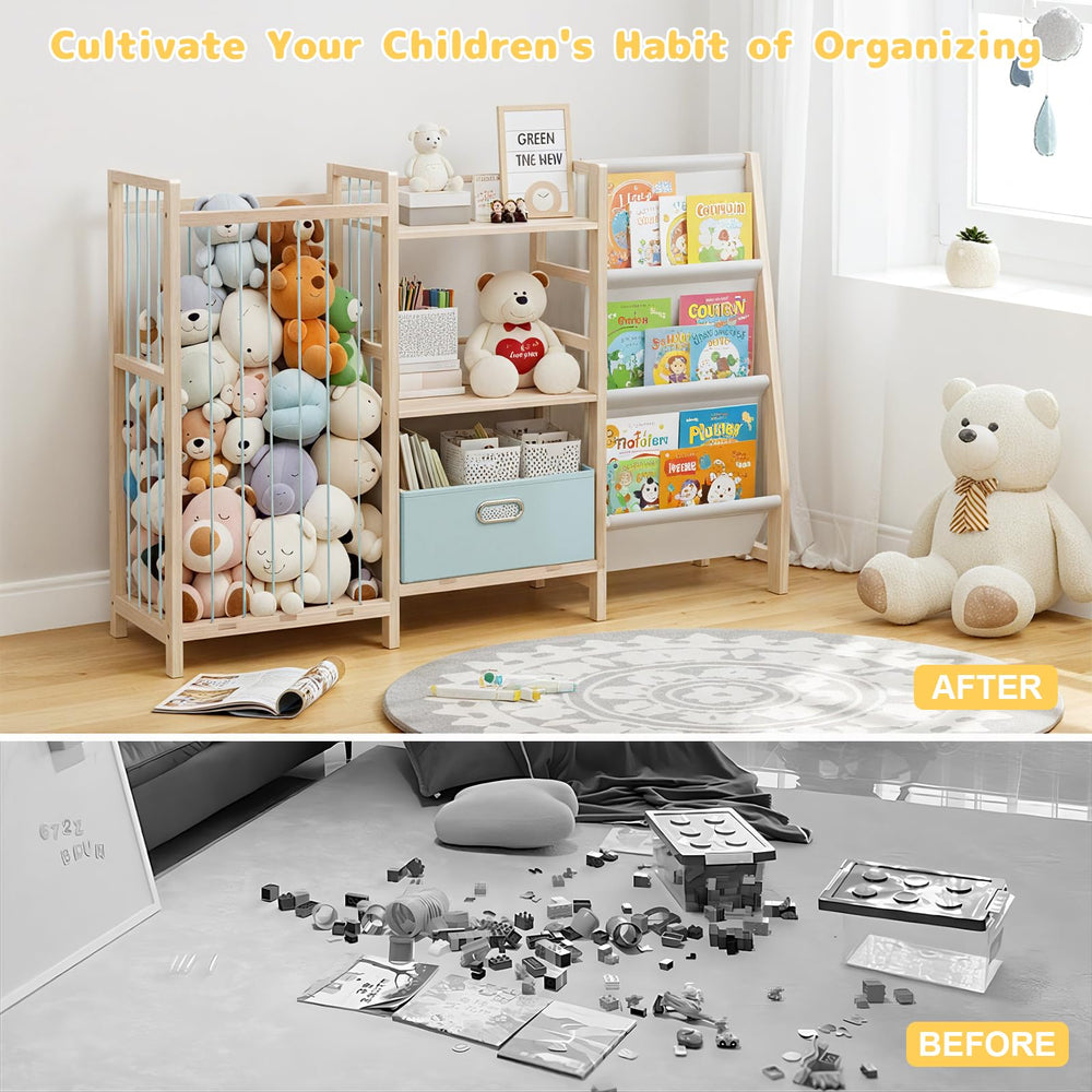 HMAZAE stuffed animal storage spacious zoo storage keeps plushies neatly displayed