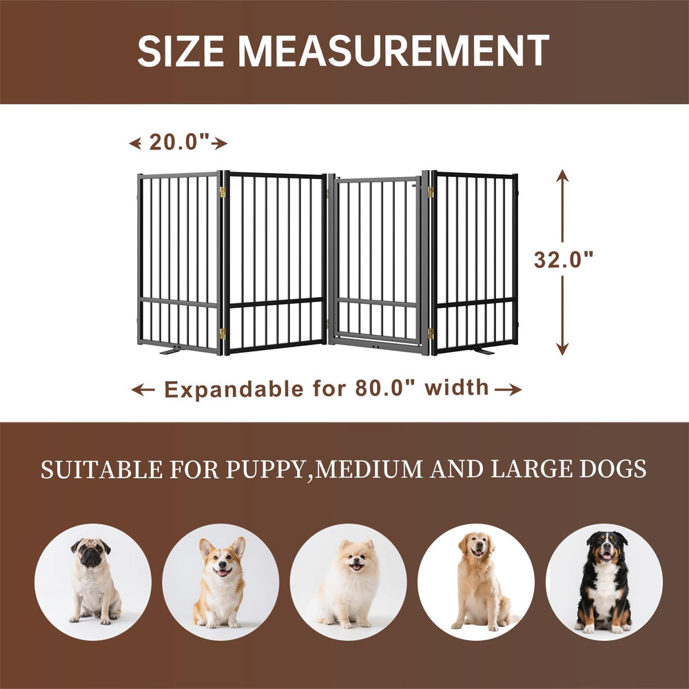 HMHTCT dog gate door walk-through feature for convenient entry and exit.