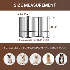 HMHTCT dog gate door walk-through design enables easy entry and exit.