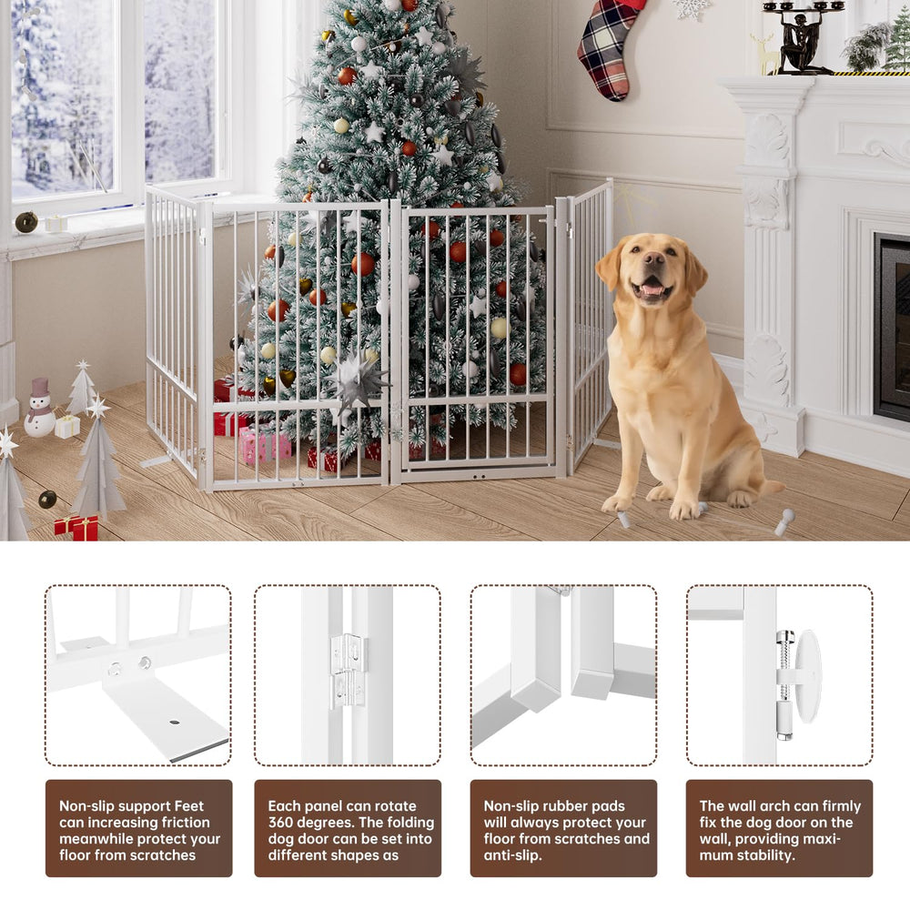 HMHTCT extra-tall wide gate 80W x 32H adapts to stairs and hallways