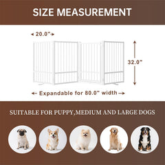 HMHTCT dog gate 6-panel with walk-through door enables easy home access