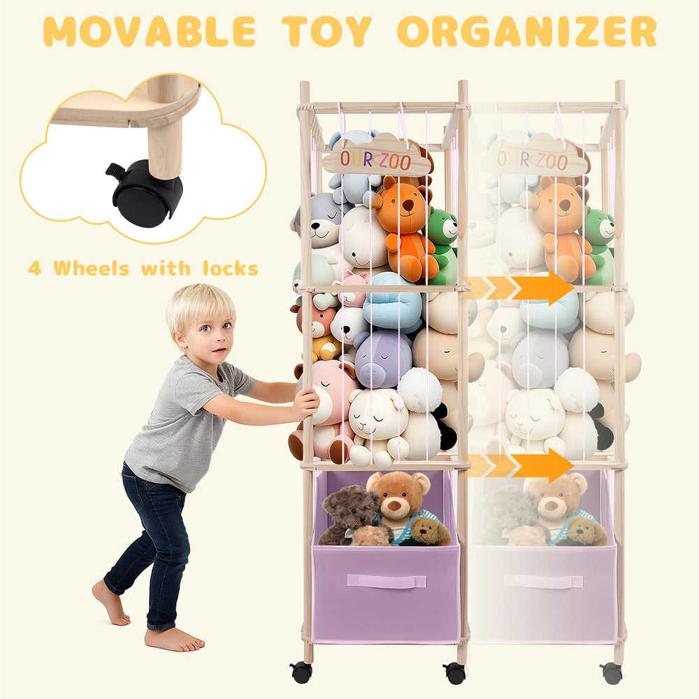 HMAZAE DIY nameplates encourage labeling and playful organization of a plush zoo.