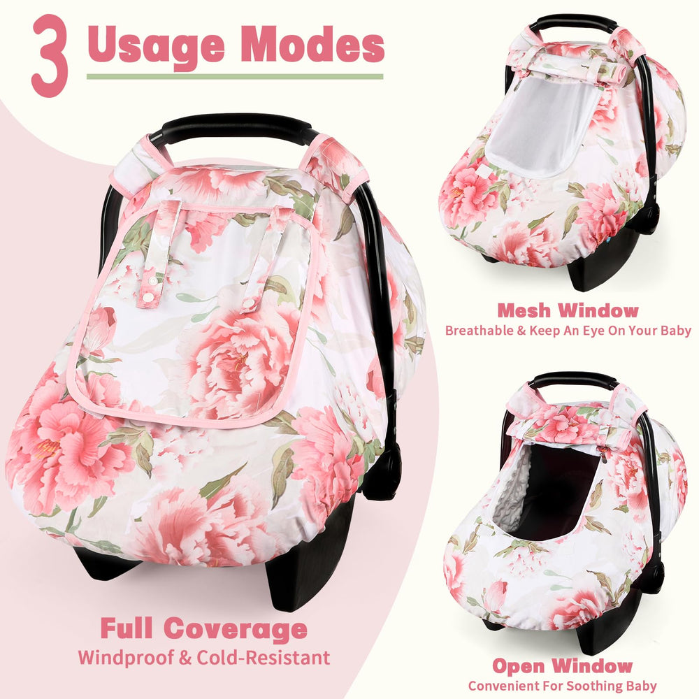 HNHUAMING car seat cover offers easy installation with straps and buttons.