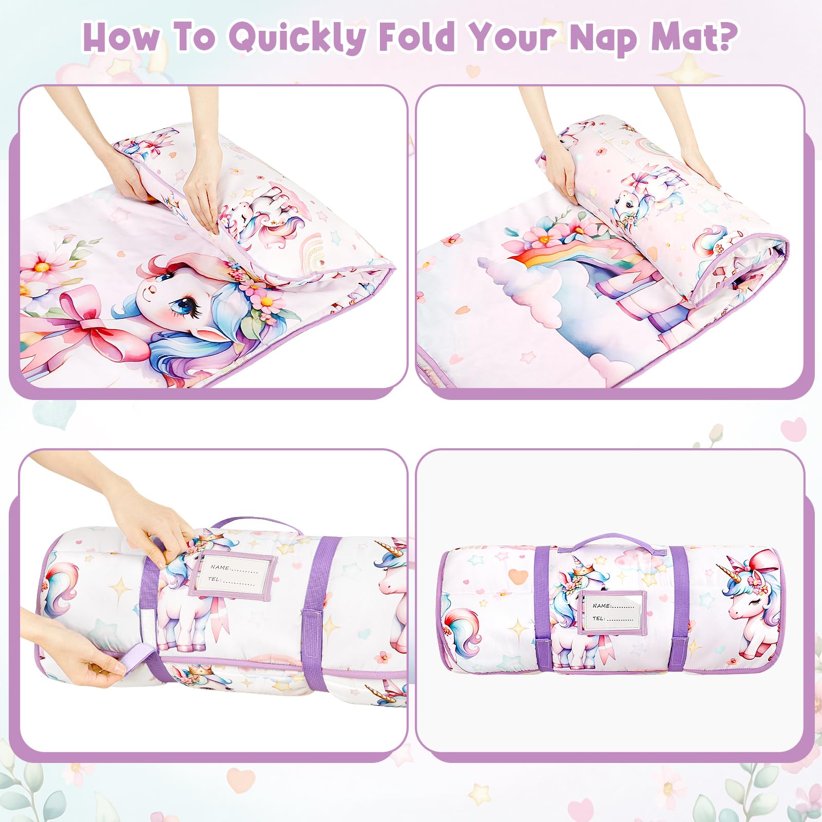 HNHUAMING nap mat suits all-season use for daycare, home, and travel