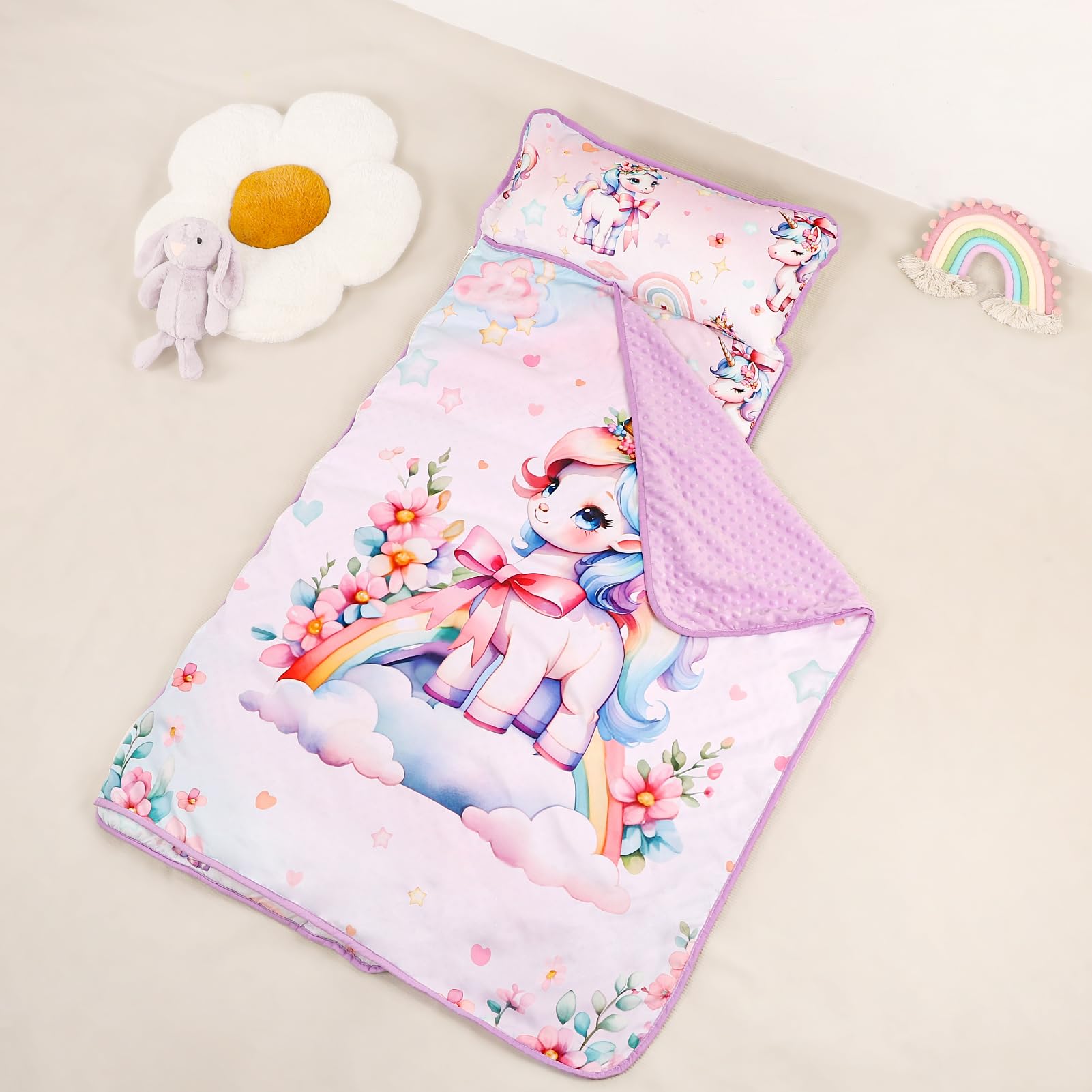 HNHUAMING nap mat measures 23x51 inches for growing toddlers