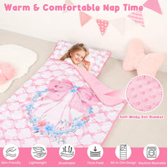 HNHUAMING nap mat removable pillow for quick cleanup after nap.