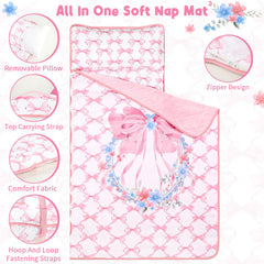 HNHUAMING nap mat features soft minky blanket for cozy naps.