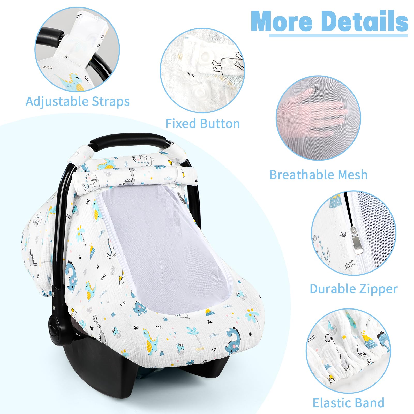 HNHUAMING privacy window shields baby from sun and passersby.