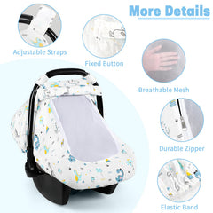 HNHUAMING privacy window shields baby from sun and passersby.