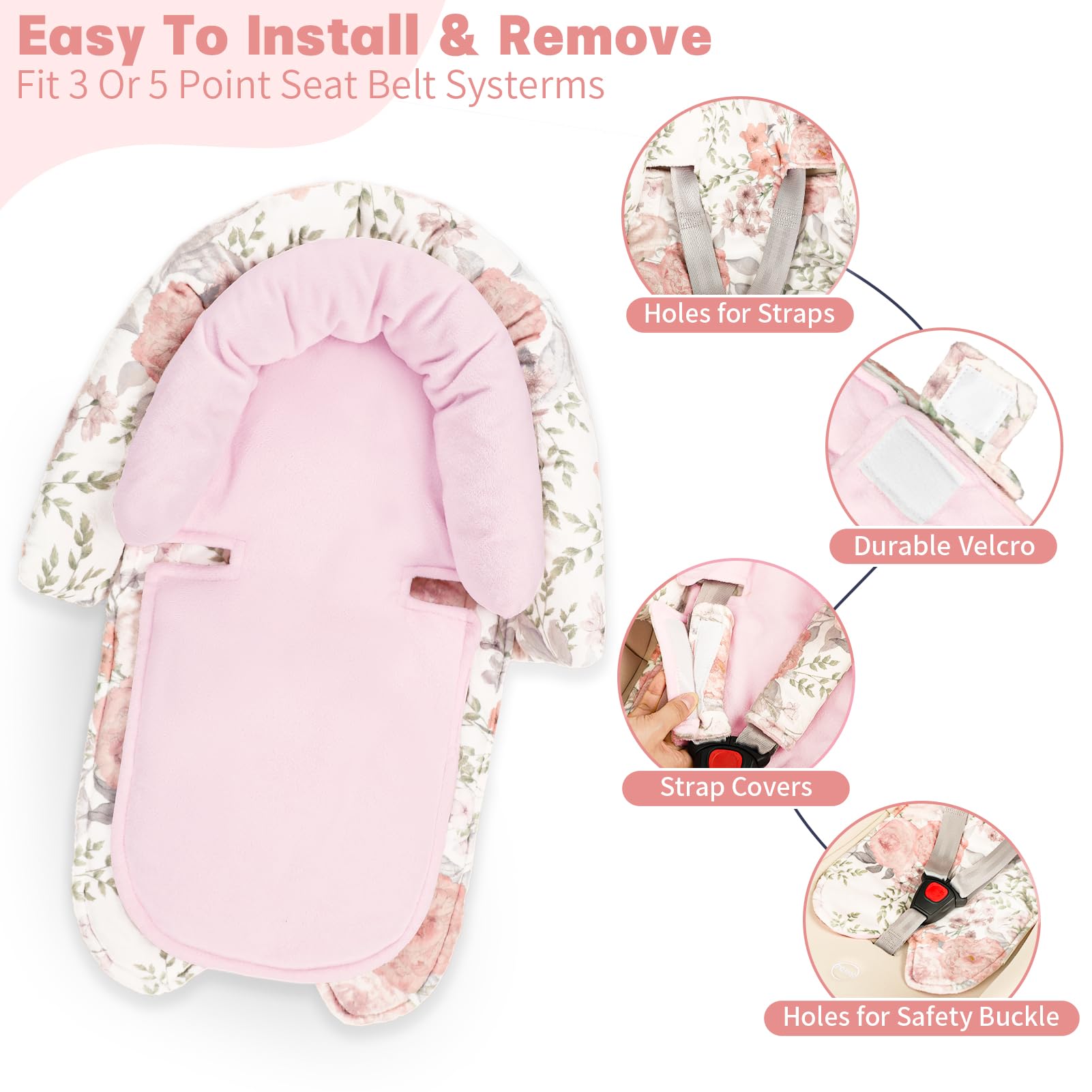 HNHUAMING 2-piece strap covers prevent shoulder chafing during travel.